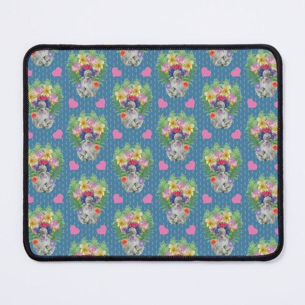 Item preview, Angel with Flowers & Hearts on Dashed Vertical Stripe on Blue designed and sold by Digitalmyth's Designs.