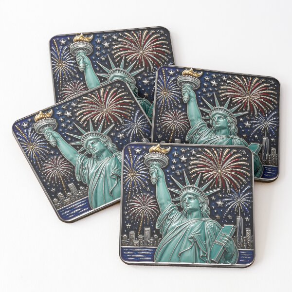 Item preview, Lady Liberty Fireworks America 250 designed and sold by Buttonquill.