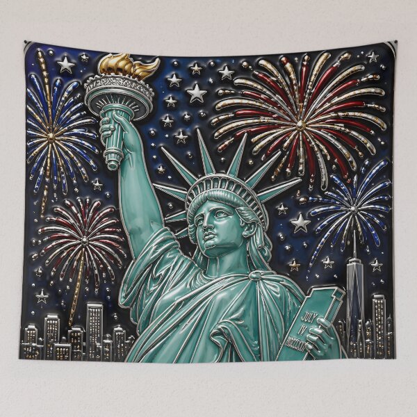 Item preview, Lady Liberty Fireworks America 250 designed and sold by Buttonquill.