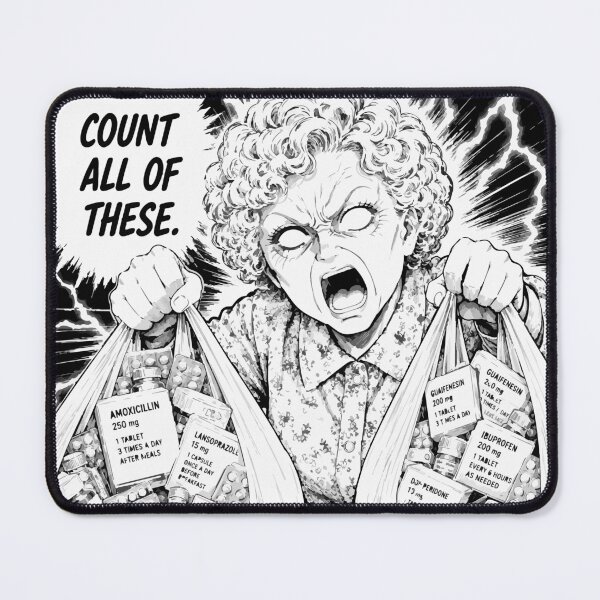 Item preview, Count All of These — Manga Style Nurse Medication Humor Tee designed and sold by medicalkinoko.