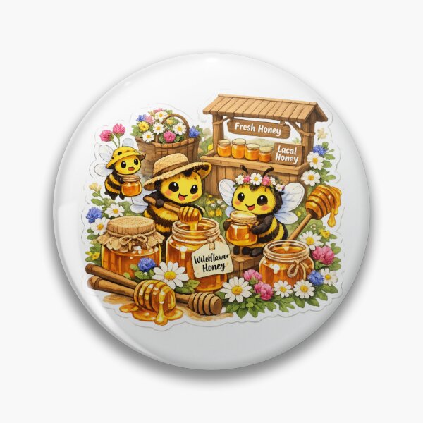 Item preview, Bee Honey Market Shirt | Cute Bees Selling Wildflower Honey | Cottagecore Beekeeper Gift designed and sold by MrDev.