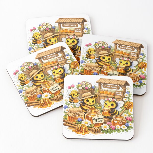 Item preview, Bee Honey Market Shirt | Cute Bees Selling Wildflower Honey | Cottagecore Beekeeper Gift designed and sold by MrDev.