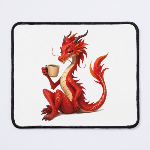 Item preview, Morning Flame Coffee Dragon designed and sold by BlissBlvdShop.