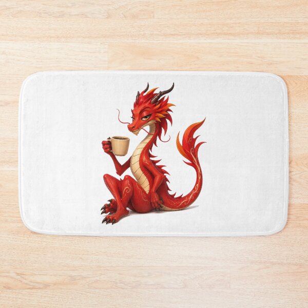 Item preview, Morning Flame Coffee Dragon designed and sold by BlissBlvdShop.