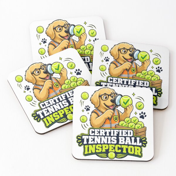 Item preview, Certified Tennis Ball Inspector Funny Golden Retriever Dog Lover Gift designed and sold by ClaussShop.