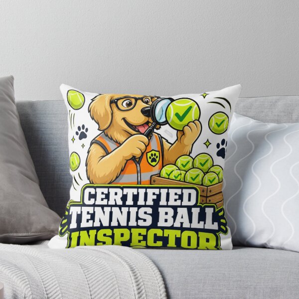 Item preview, Certified Tennis Ball Inspector Funny Golden Retriever Dog Lover Gift designed and sold by ClaussShop.