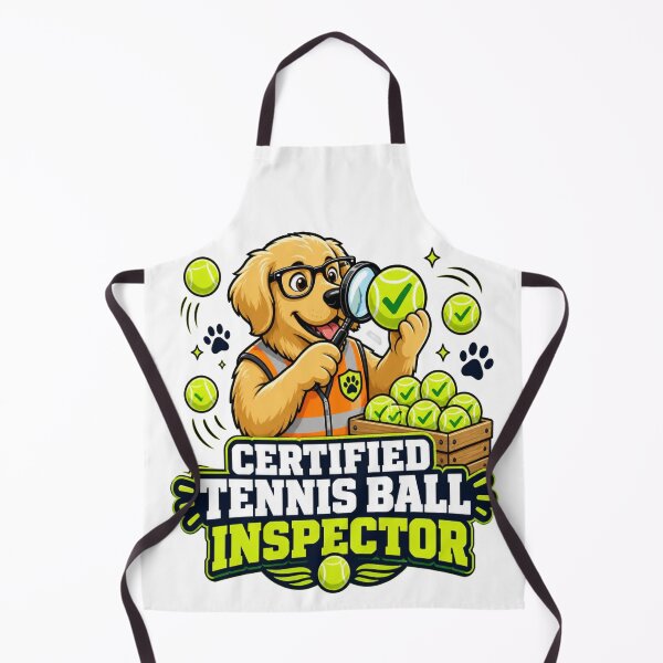 Item preview, Certified Tennis Ball Inspector Funny Golden Retriever Dog Lover Gift designed and sold by ClaussShop.