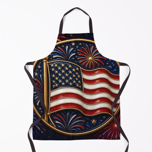 Item preview, American Flag Fireworks Medallion America 250 designed and sold by Buttonquill.