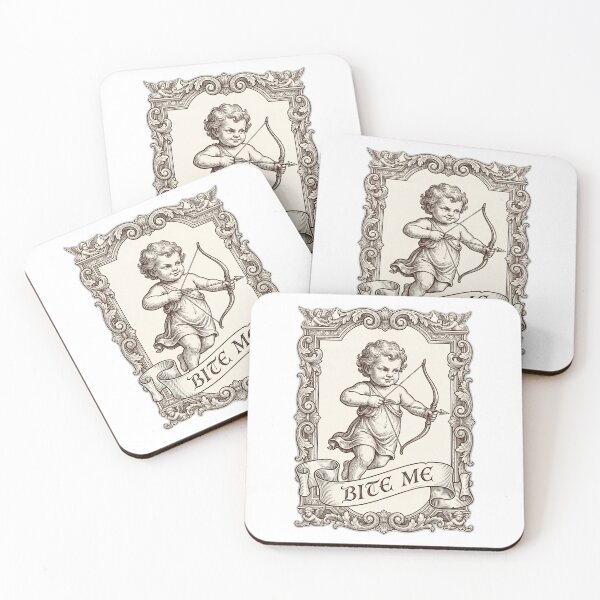 Item preview, Bite Me Renaissance Cherub Angel Funny Art designed and sold by ryanguas.