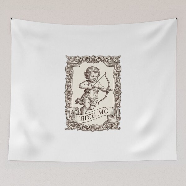 Item preview, Bite Me Renaissance Cherub Angel Funny Art designed and sold by ryanguas.