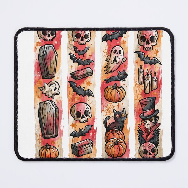 Item preview, Halloween Vertical Pattern | Skulls Ghosts Bats Pumpkins | Spooky Cute Aesthetic designed and sold by Anastasiia Yurevych.