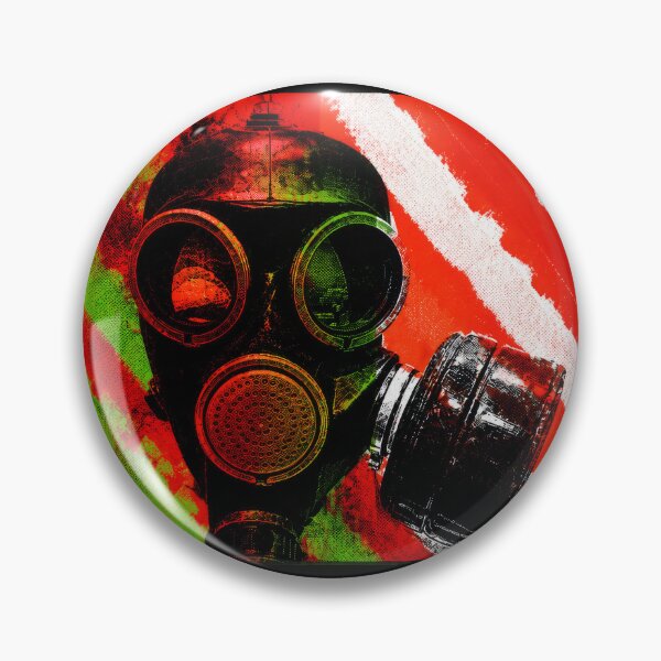 Item preview, Industrial Chaos Gas Mask Graphic Dystopian Grunge Streetwear Post-Apocalyptic Urban Art designed and sold by WheresMyMojo.