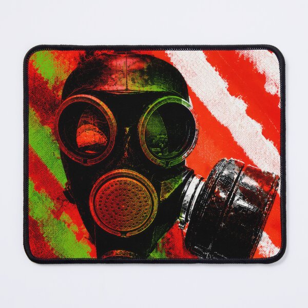Item preview, Industrial Chaos Gas Mask Graphic Dystopian Grunge Streetwear Post-Apocalyptic Urban Art designed and sold by WheresMyMojo.