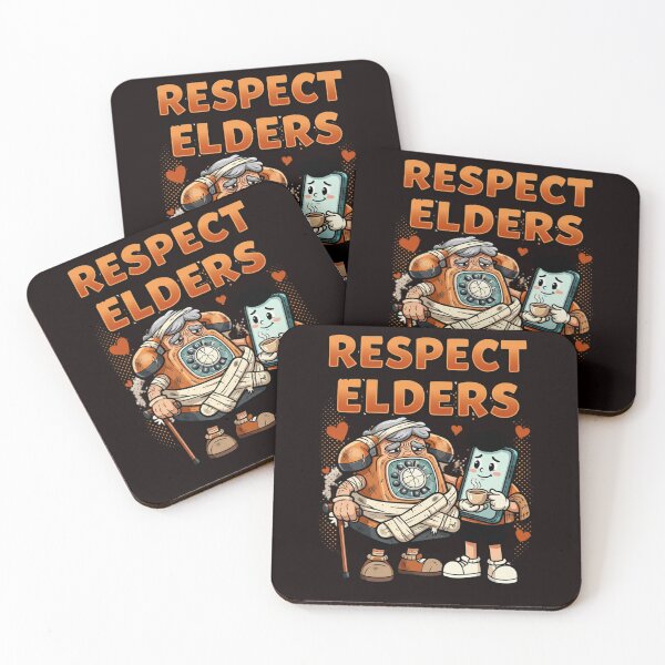 Artikelvorschau, T-Shirts mit dem Aufdruck „Respektiere deine Älteren“ entworfen und verkauft von Positive&FunnyThings.