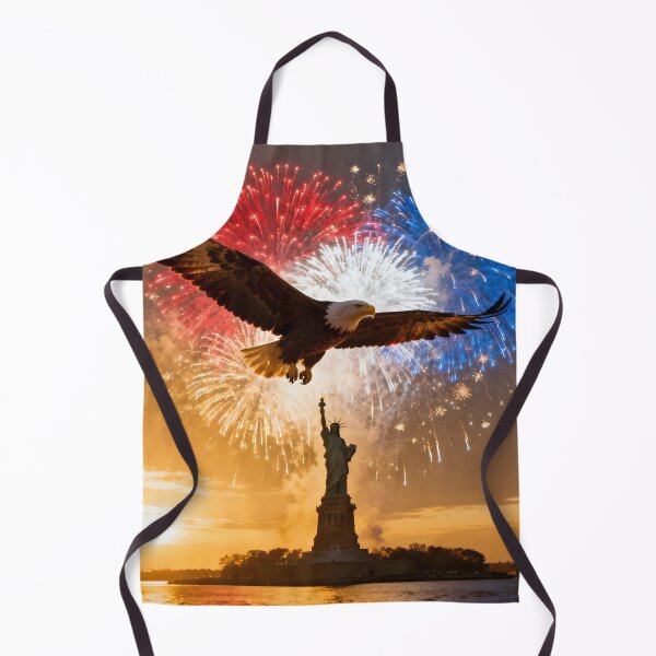 Item preview, Eagle Over Lady Liberty Fireworks America 250 designed and sold by Buttonquill.