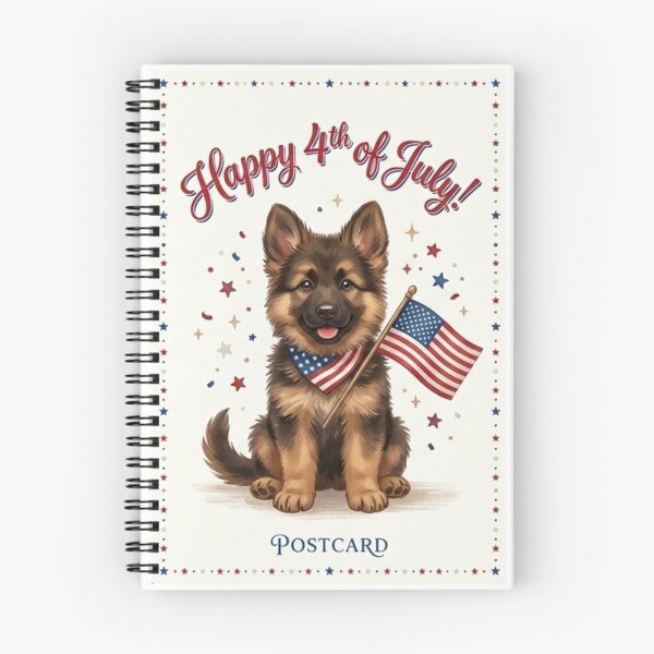Item preview, Cute German Shepherd Happy 4th of July Patriotic Puppy designed and sold by SilentFlower.