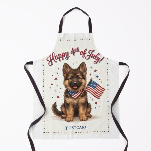 Item preview, Cute German Shepherd Happy 4th of July Patriotic Puppy designed and sold by SilentFlower.