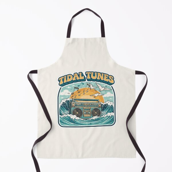 Item preview, Tidal Tunes Retro Boombox Surf Wave Beach Music Sticker designed and sold by FestivityFinds.