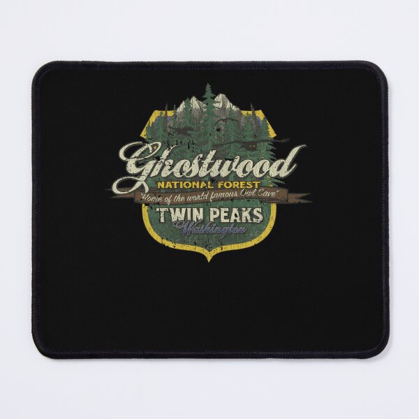Item preview, National Forest Shield Badge Displaying a Dense Pine Tree Line designed and sold by jadenleeGr.