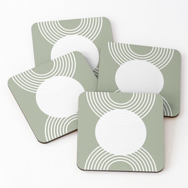Item preview, Sage Green Abstract Sun Wall Art, Minimalist White Geometric Arches Poster, Boho Central Circle and Lines Print, Modern Mid Century Modern Canvas, Japandi Aesthetic Room Decor designed and sold by Studio Cher.