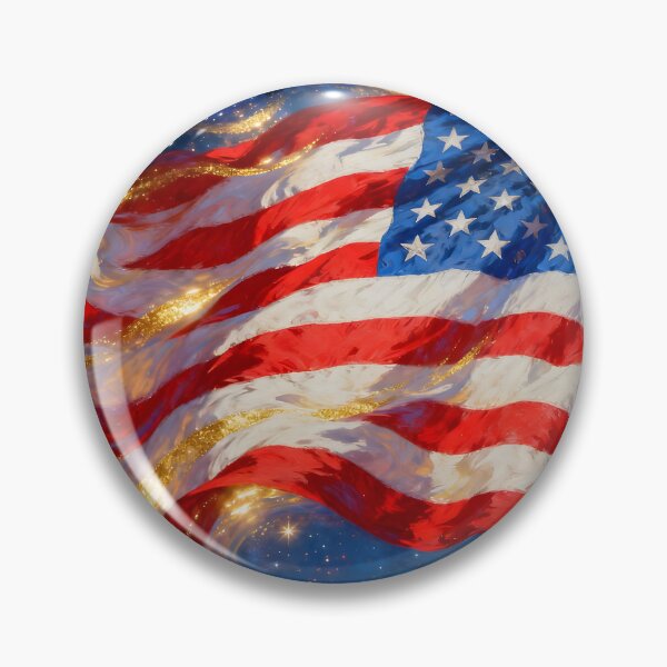 Item preview, Starry American Flag America 250 designed and sold by Buttonquill.