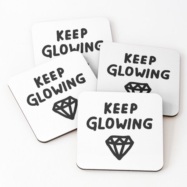 Item preview, Keep Glowing Diamond Quote Doodle designed and sold by DaisyRooDesign.
