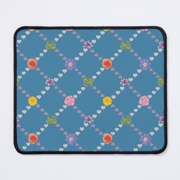 Item preview, Spring Flowers & Hearts Diamonds on Blue designed and sold by Digitalmyth's Designs.