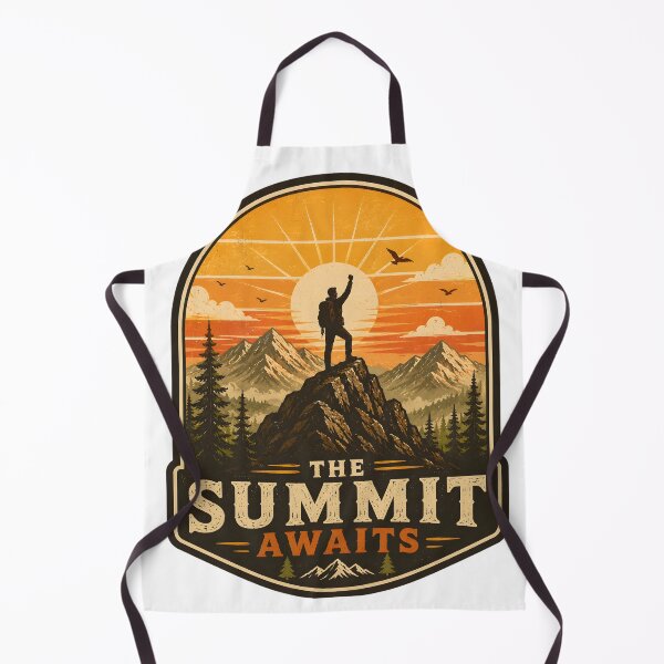Item preview, The Summit Awaits | Vintage Hiking Mountain Adventure Retro T-Shirt Design designed and sold by AVINN-SENPAI.