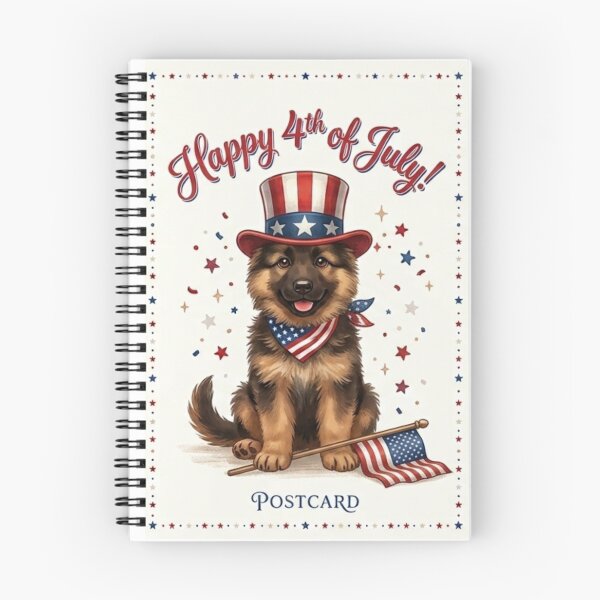 Item preview, ​Cute German Shepherd with Uncle Sam Hat 4th of July Puppy designed and sold by SilentFlower.