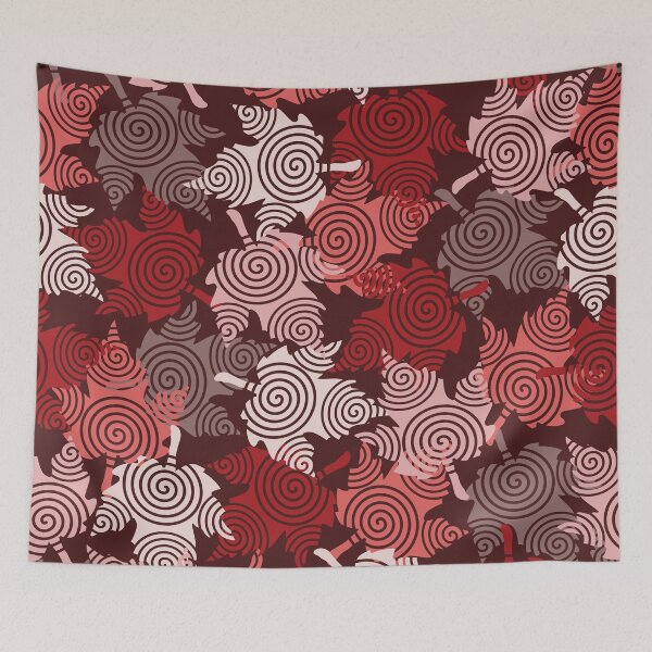 Item preview, Seamless Autumn Maple Leaf Pattern with Spiral Texture designed and sold by PowerAntShop.