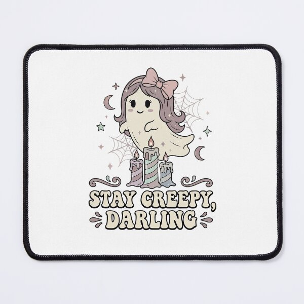 Item preview, Cute Ghost Witch “Stay Creepy, Darling” | Soft Gothic Kawaii Halloween Tee designed and sold by Anastasiia Yurevych.