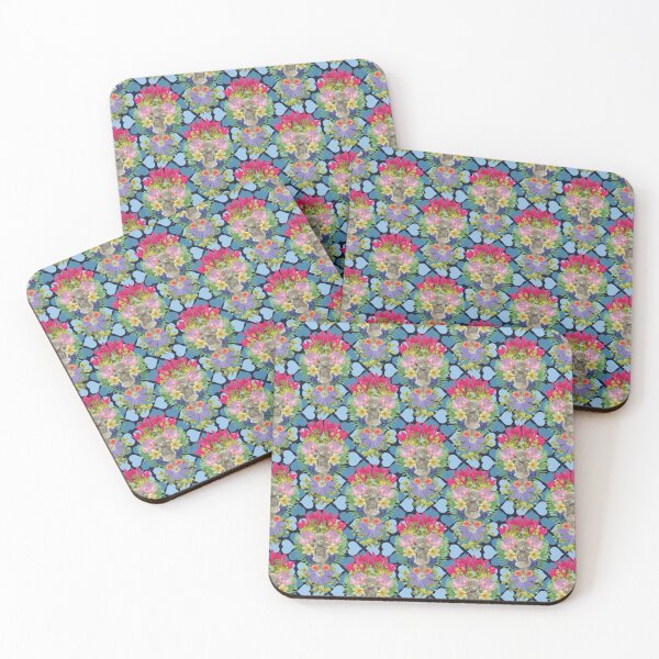Item preview, Fairy with Spring Flowers on Blue Hearts designed and sold by Digitalmyth's Designs.