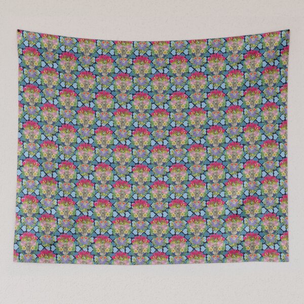 Item preview, Fairy with Spring Flowers on Blue Hearts designed and sold by Digitalmyth's Designs.