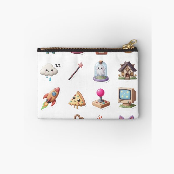 Item preview, Colorful Cartoon Clipart Set with Space, Food, and Fantasy Elements on Transparent Background designed and sold by Creative88Art.