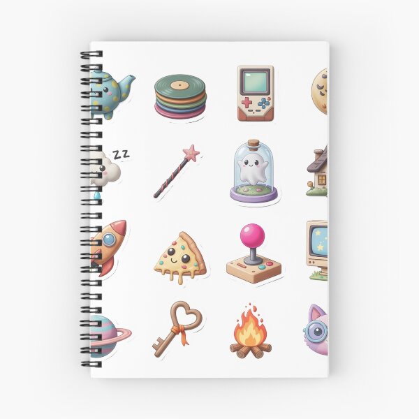 Item preview, Colorful Cartoon Clipart Set with Space, Food, and Fantasy Elements on Transparent Background designed and sold by Creative88Art.