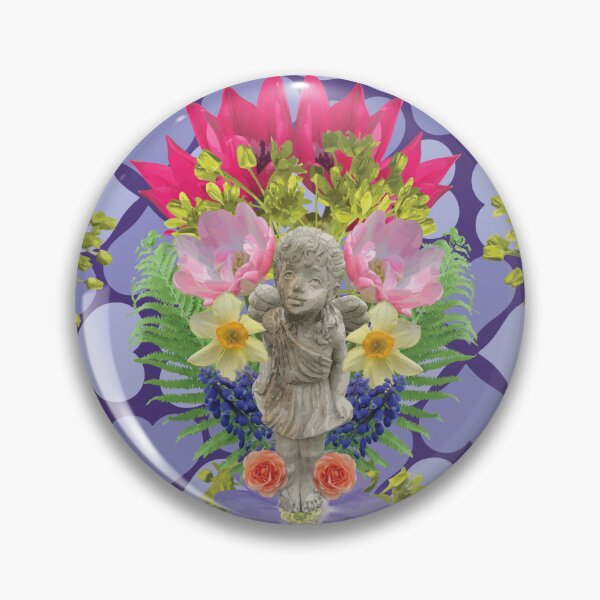 Item preview, Fairy with Spring Flowers on Purple Hearts designed and sold by Digitalmyth's Designs.