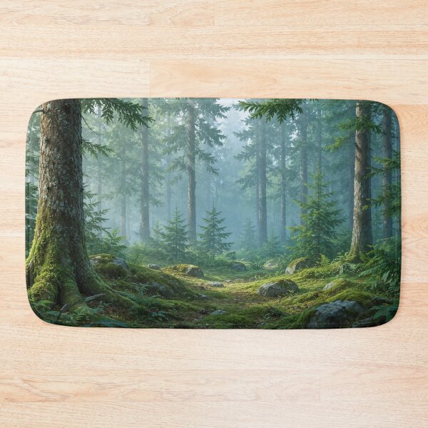 Item preview, Misty Morning Forest — Ethereal Nature Art Tee designed and sold by medicalkinoko.