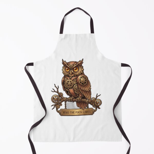 Item preview, Who The Fuck Cares Steampunk Owl Funny designed and sold by ryanguas.