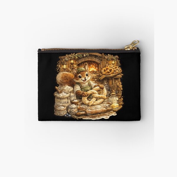 Item preview, Cute Squirrel Pretzel Baker Sticker | Cozy Fantasy Bakery | Cottagecore Baking | Woodland Animal | Soft Pretzel Art designed and sold by MrDev.