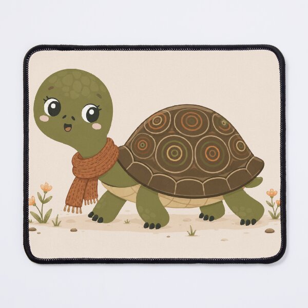 Item preview, Happy Turtle with Autumn Scarf designed and sold by RiceRose.