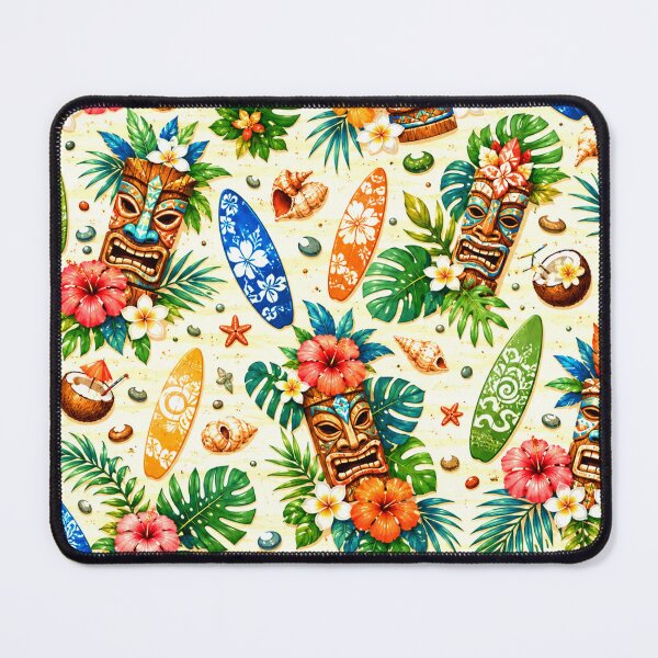 Item preview, Tropical Tiki Pattern With Palm Leaves, Hyacinths, Surfboards designed and sold by DEC02.
