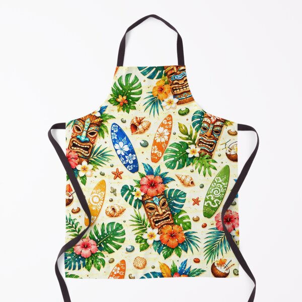 Item preview, Tropical Tiki Pattern With Palm Leaves, Hyacinths, Surfboards designed and sold by DEC02.