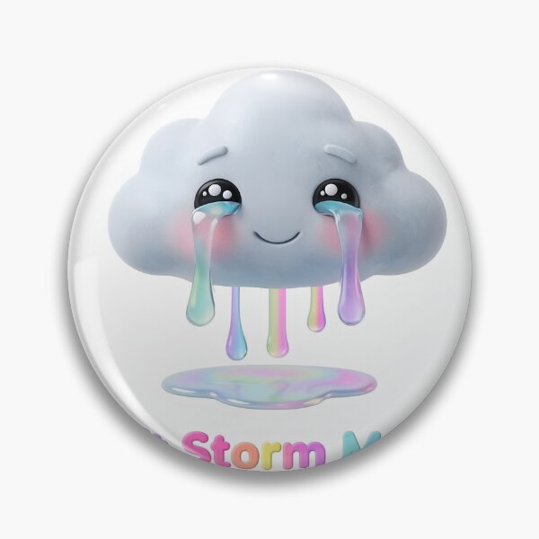 Item preview, Cute Cloud Character Crying in Soft Storm Mode with Rainbow Tears Isolated designed and sold by Creative88Art.