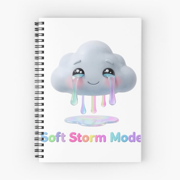 Item preview, Cute Cloud Character Crying in Soft Storm Mode with Rainbow Tears Isolated designed and sold by Creative88Art.