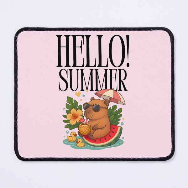 Item preview, Summer Tropical Theme Cute Capybara designed and sold by The Retromotel.