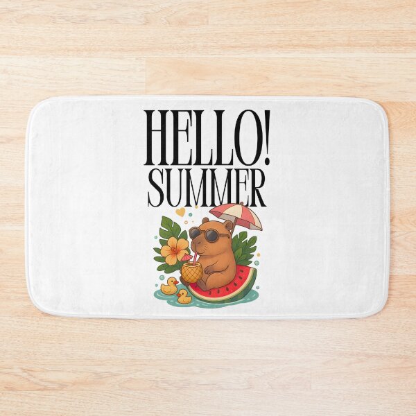 Item preview, Summer Tropical Theme Cute Capybara designed and sold by The Retromotel.