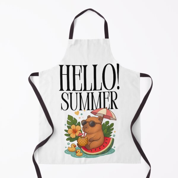 Item preview, Summer Tropical Theme Cute Capybara designed and sold by The Retromotel.
