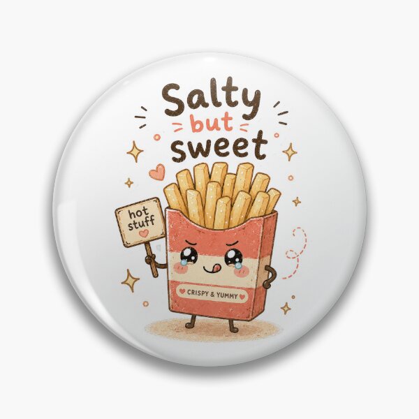 Item preview, Salty But Sweet Kawaii French Fries Sticker designed and sold by InkWanderStudio.