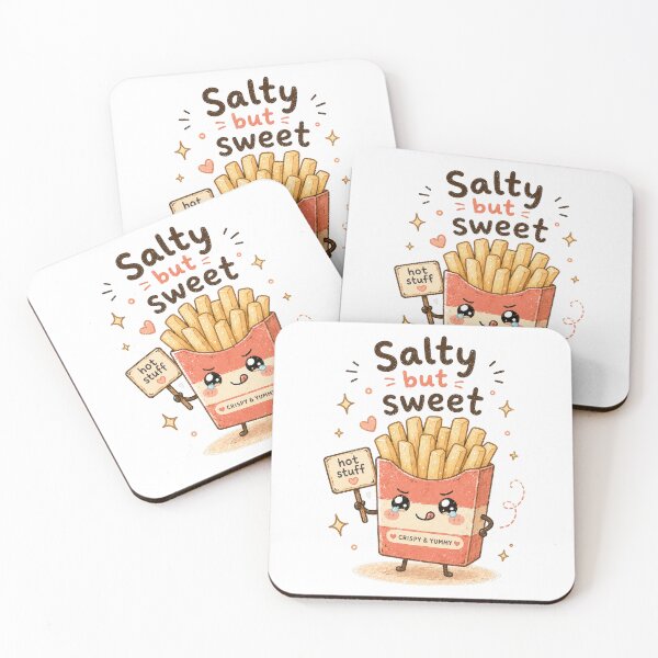 Item preview, Salty But Sweet Kawaii French Fries Sticker designed and sold by InkWanderStudio.