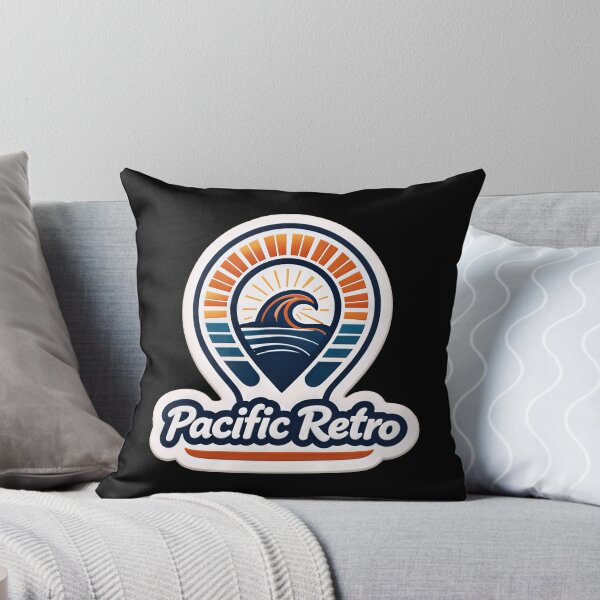Item preview, Pacific Retro Vintage Surf Wave Sunburst Badge designed and sold by FestivityFinds.